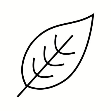 Benzersiz Yaprak Vektör Satırı Simgesi