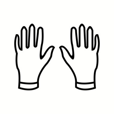 Eşsiz Eldiven Satır Vektörü Simgesi