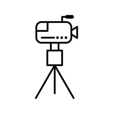 Eşsiz Haber Kamerası Vektör Satırı Simgesi