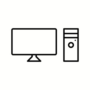 Eşsiz Bilgisayar Satırı Vektör Simgesi