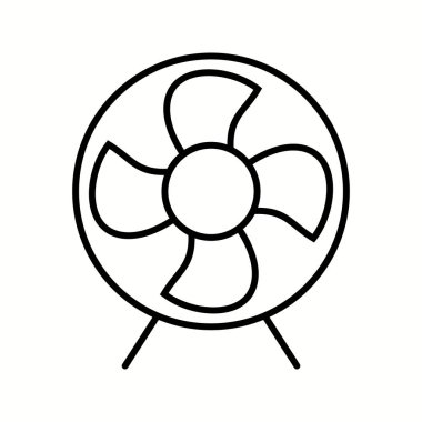 Eşsiz Elektrik Fan Satır Vektörü Simgesi