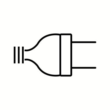 Eşsiz Elektrik Eklenti Hattı Vektör Simgesi