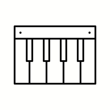 Eşsiz Piyano Vektör Satırı Simgesi