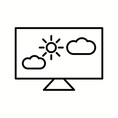 Haber Vektörü Satırı Simgesinde Eşsiz Hava Durumu