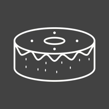 Eşsiz Doğumgünü Pasta Vektörü Satırı Simgesi