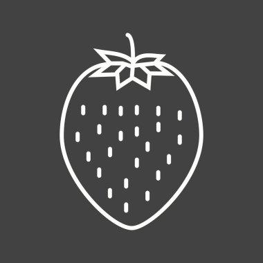 Eşsiz Çilek Vektör Satırı Simgesi