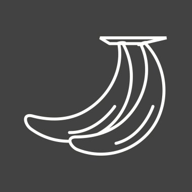 Benzersiz Muz Vektör Çizgisi Simgesi