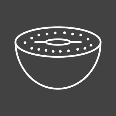 Benzersiz Kiwi Vektör Satır Simgesi