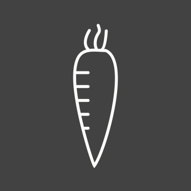 Benzersiz Turp Vektör Satırı Simgesi