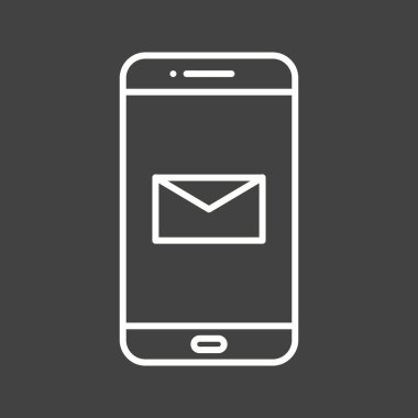 Eşsiz Mesajlaşma Uygulaması Vektör Satır Simgesi