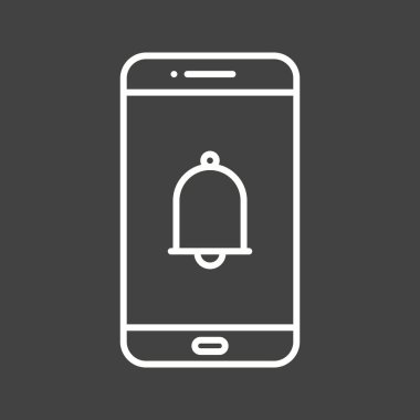 Eşsiz Alarm Çalar Vektör Satır Simgesi