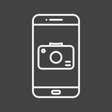 Eşsiz Kamera Uygulama Vektör Satır Simgesi