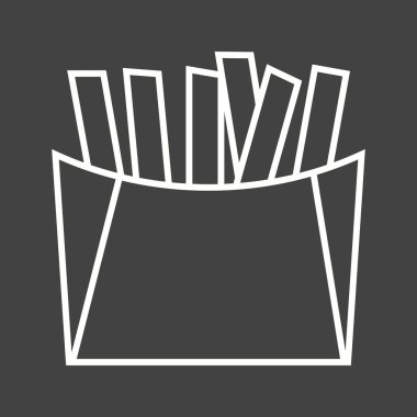 Benzersiz Fries Vektör Satır Simgesi