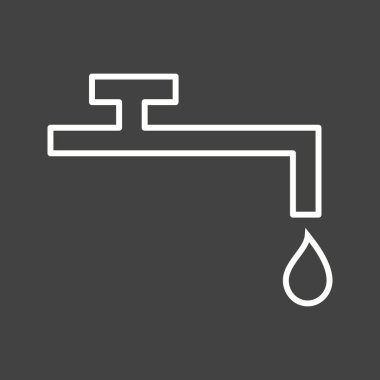 Eşsiz Su Vektör Hattı Simgesi