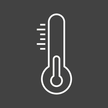 Eşsiz Sıcaklık Vektör Satırı Simgesi