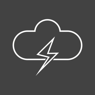 Eşsiz Bulut Vektör Satırı Simgesi