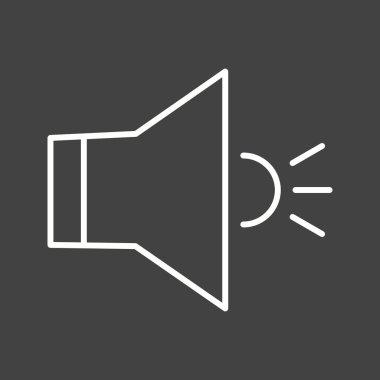 Benzersiz Hoparlör Vektör Satırı Simgesi