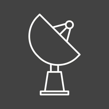 Eşsiz Uydu Vektör Satırı Simgesi