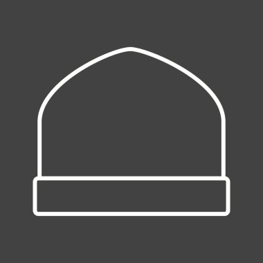 Eşsiz Örülmüş Cap Vektör Hattı Simgesi