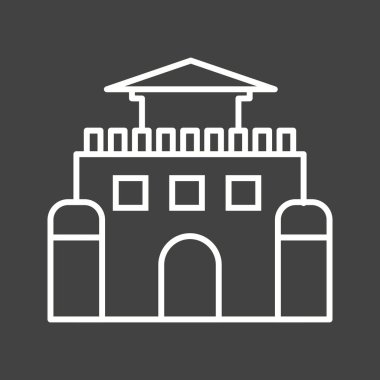 Eşsiz Sandcastle Vektör Satırı Simgesi