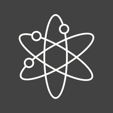 Eşsiz Atom Yapısı Vektör Satır Simgesi