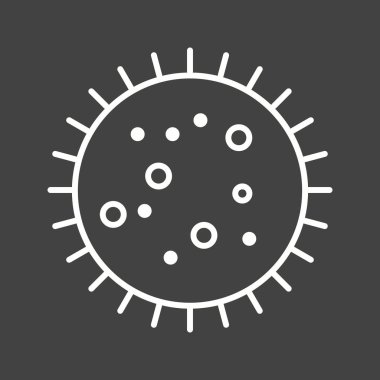 Slayt Vektör Satırı Simgesinde Eşsiz Bakteri