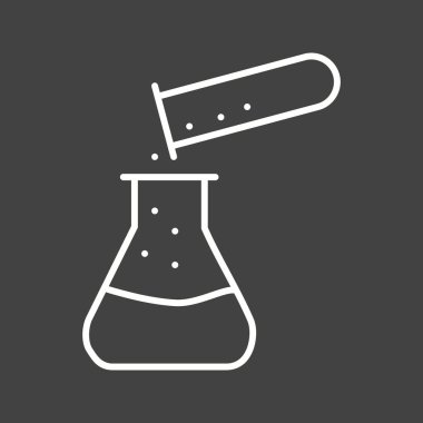 Eşsiz Deney Ii Vektör Satır Simgesi