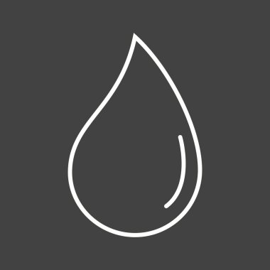 Eşsiz Su Damlası Vektör Satırı Simgesi