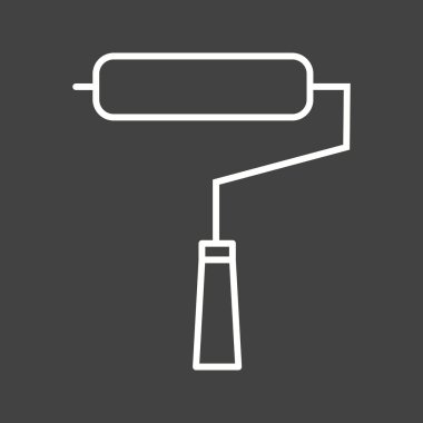 Benzersiz Boyalı Tekerlek Vektör Satırı Simgesi