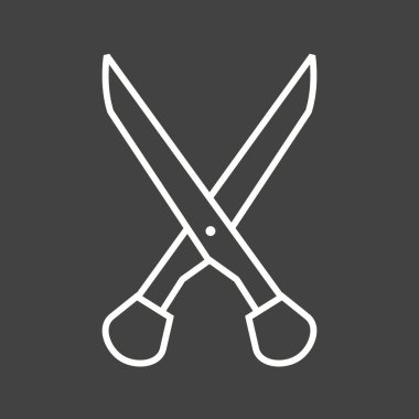 Eşsiz Makas Vektör Satır Simgesi