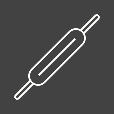 Benzersiz Roller ve Pin Vektör Çizgisi Simgesi