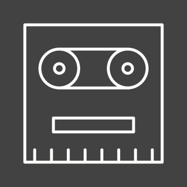 Eşsiz Kayıt Vektörü Satır Simgesi