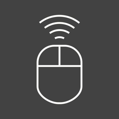 Eşsiz Kablosuz Girdi Aygıt Vektör Satır Simgesi