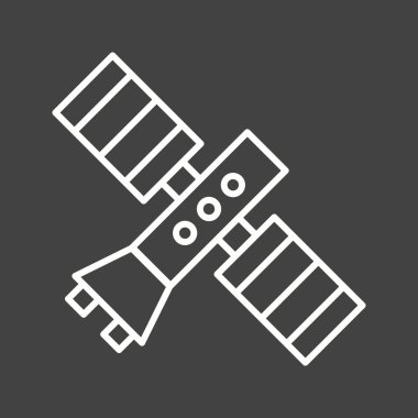 Eşsiz Uydu Vektör Satırı Simgesi