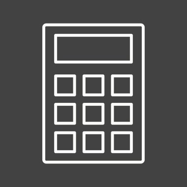 Eşsiz Hesap Makinesi Vektör Satır Simgesi