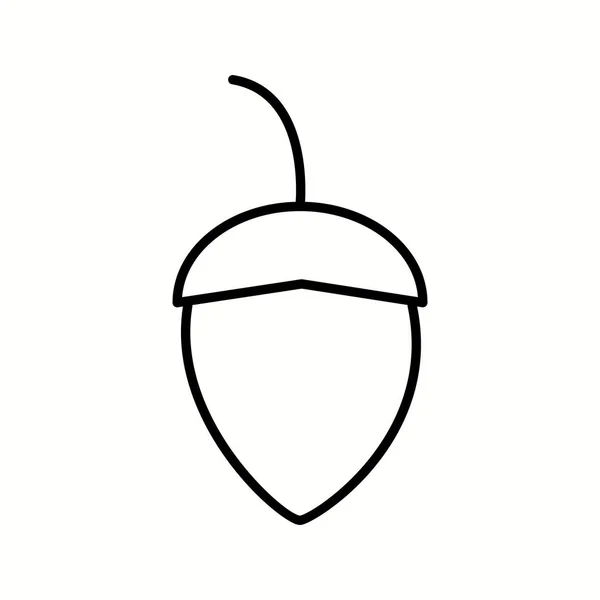 Icône de ligne vectorielle unique Acorn — Image vectorielle