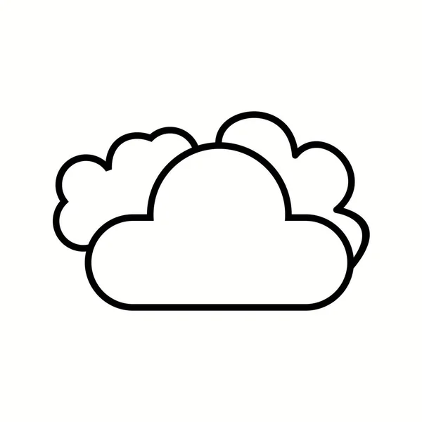 Icona della linea vettoriale unica nel cloud — Vettoriale Stock