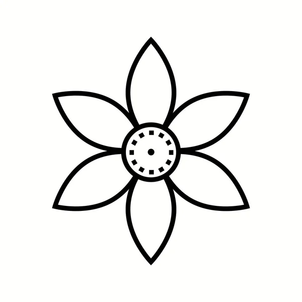 Unik ikon för blomstervektor — Stock vektor