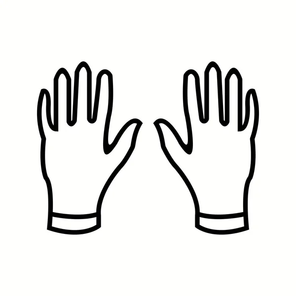 Unico linea guanti icona vettoriale — Vettoriale Stock