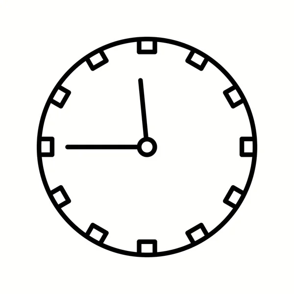 Reloj único línea Vector icono — Archivo Imágenes Vectoriales