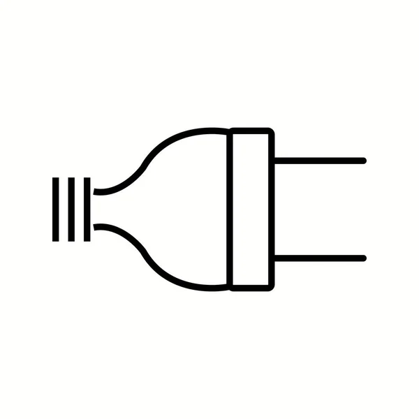 Jedinečná ikona elektrického vedení zástrčky — Stockový vektor