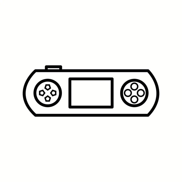 Icono de vector de línea de consola de juego único — Vector de stock