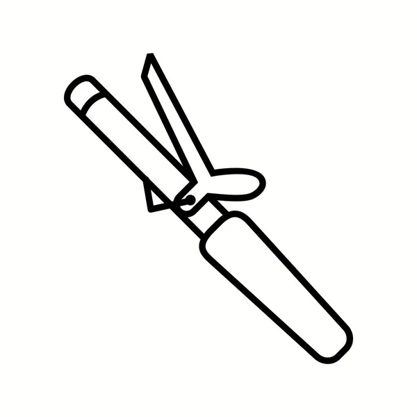 Línea de rodillo de pelo único Vector icono — Vector de stock