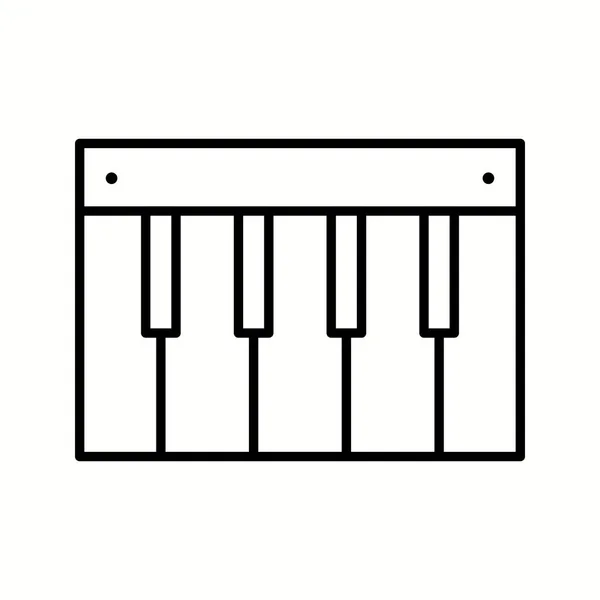 ユニークなピアノベクトルラインアイコン — ストックベクタ