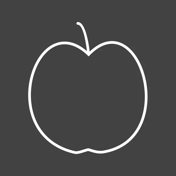 Einzigartiges Apple Vector Line Icon — Stockvektor