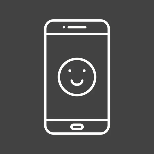 Eşsiz Mutlu Yüz Vektör Satırı Simgesi