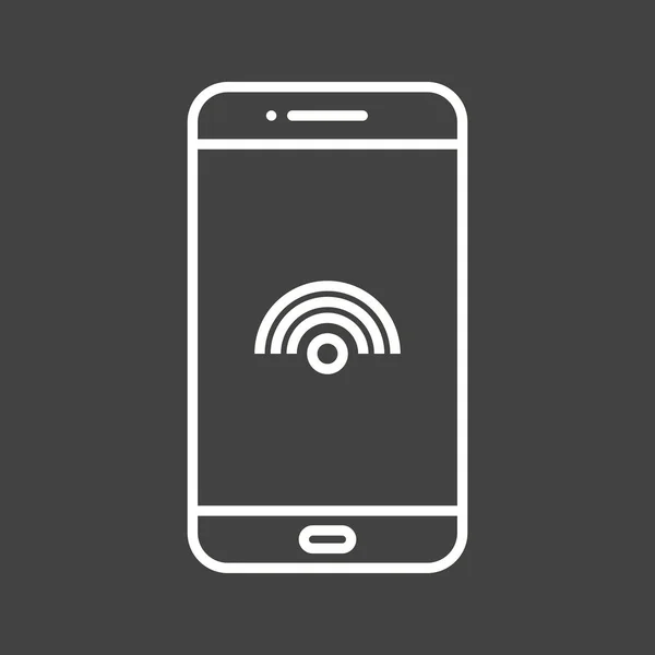 独特的Wifi连接向量线Icon — 图库矢量图片