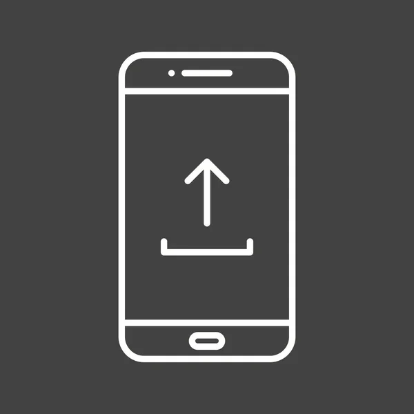 Télécharger unique à l'icône de ligne vectorielle de téléphone — Image vectorielle