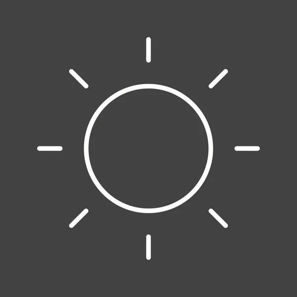 Único Sun II teléfono línea vectorial icono — Vector de stock