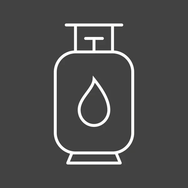 Unikalna ikona wektora cylindra gazowego — Wektor stockowy